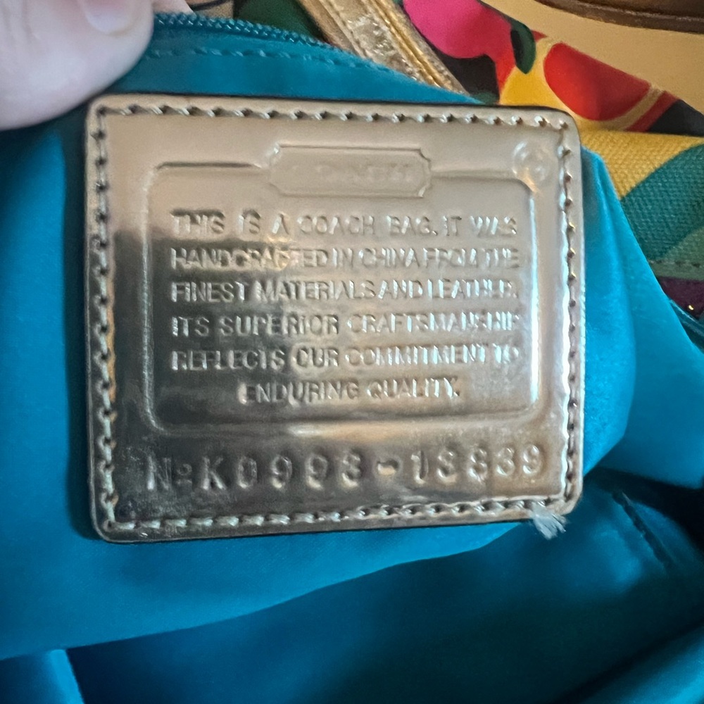 Coach Poppy Graffiti Tote Bag Signature Glam Retired Style 13839 Multi Color Y2K - Picture 2 of 7